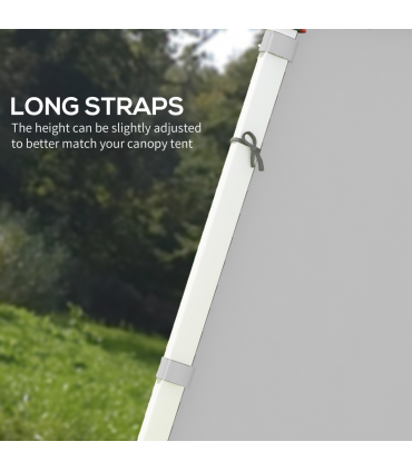 Outsunny 3x3(m) or 3x6m Pop Up Gazebo Side Panels with Zipped Doors, Grey