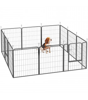 Foldable Steel Pet Enclosure - Secure Space for Pets - Versatile Design