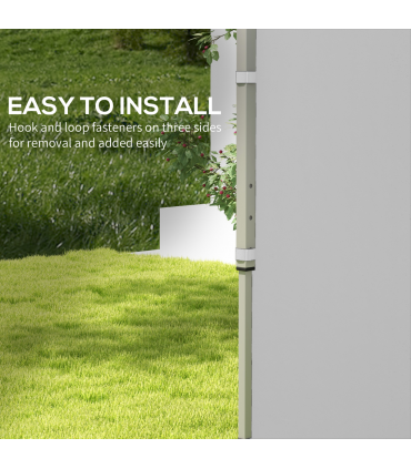 Outsunny 3x3(m) or 3x6m Pop Up Gazebo Side Panels with Zipped Doors, Grey