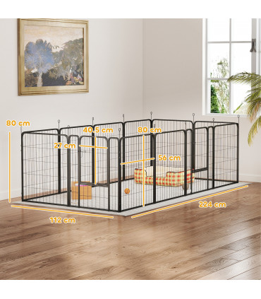 Foldable Steel Pet Enclosure - Secure Space for Pets - Versatile Design