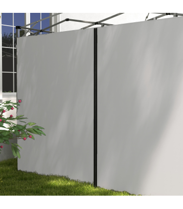 Outsunny 3x3(m) or 3x6m Pop Up Gazebo Side Panels with Zipped Doors, Grey