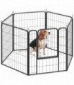 Foldable Steel Pet Enclosure - Secure Space for Pets - Versatile Design