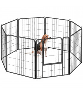Foldable Steel Pet Enclosure - Secure Space for Pets - Versatile Design