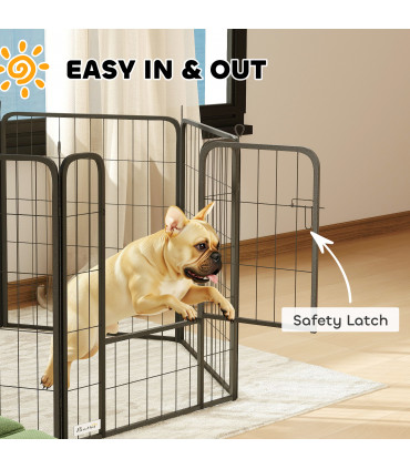 Foldable Steel Pet Enclosure - Secure Space for Pets - Versatile Design