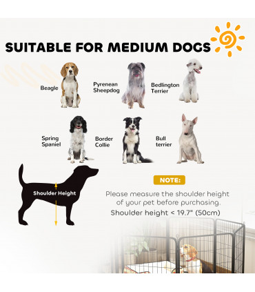 Foldable Steel Pet Enclosure - Secure Space for Pets - Versatile Design
