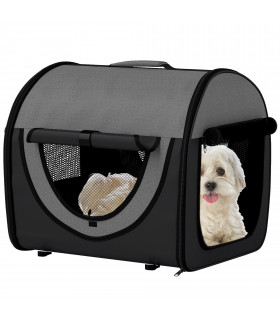 PawHut Folding Fabric Soft Pet Crate Dog Cat Travel Carrier Cage