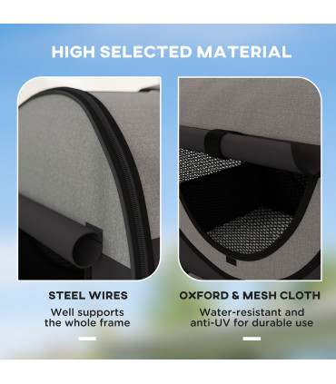 PawHut Folding Fabric Soft Pet Crate Dog Cat Travel Carrier Cage