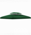 Outsunny 3x4m Gazebo Replacement Roof Canopy 2 Tier Top UV Cover Green