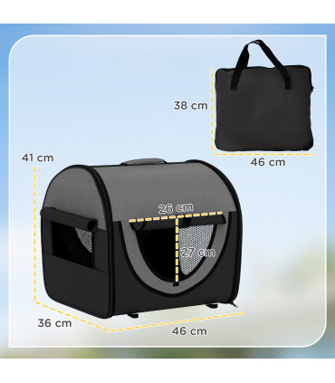 PawHut Folding Fabric Soft Pet Crate Dog Cat Travel Carrier Cage