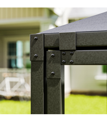 Outsunny 3 x 3(m) Garden Gazebo Canopy with Extendable Awning and Wheels