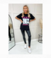 Ladies Oversized Paris Slogan Short Sleeves T Shirt Top