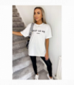 Ladies Oversized C'est La Vie Paris Simple Fashion Classic Retro Short Sleeves T Shirt Top