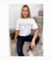 Ladies Oversized J' Adore Paris Short Sleeves T Shirt Top