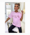 Ladies Oversized J' Adore Paris Short Sleeves T Shirt Top