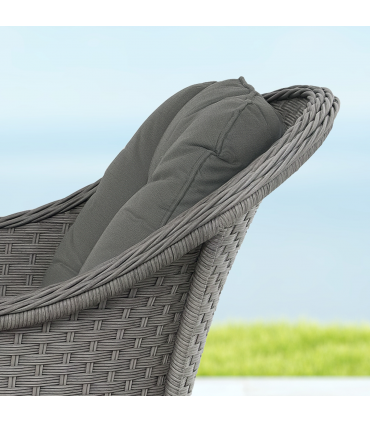 Outsunny 4 PCS Rattan Garden Furniture, Padded Cushions Conversation Sofa Set