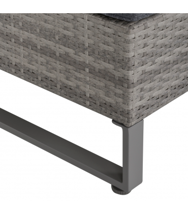 Outsunny 4 PCs Rattan Wicker Sofa Set Conservatory Furniture w/ Side Storage Box