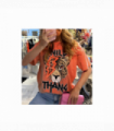 Ladies Oversized Tiger Lightning Wild Thang Short Sleeves T Shirt Top