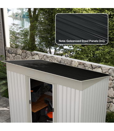 Outsunny Pack of 12 Metal Roofing Sheets for Greenhouse and Shed, Dark Grey