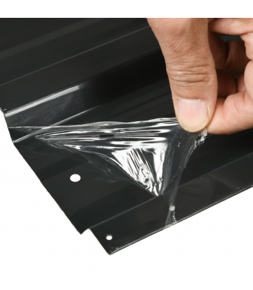 Outsunny Pack of 12 Metal Roofing Sheets for Greenhouse and Shed, Dark Grey