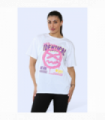 Ladies Identical Printed Short Sleeve T-Shirt Top