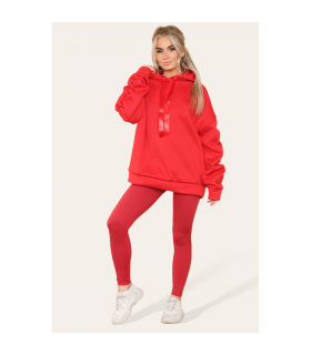 Stylish Plus Size Ruched Sleeve Hoodie with Satin Ribbon - Comfortable & Warm