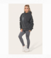 Stylish Plus Size Ruched Sleeve Hoodie with Satin Ribbon - Comfortable & Warm