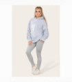 Stylish Plus Size Ruched Sleeve Hoodie with Satin Ribbon - Comfortable & Warm