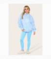 Stylish Plus Size Ruched Sleeve Hoodie with Satin Ribbon - Comfortable & Warm