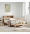 vidaXL Bookcase Bed without Mattress 90x190cm Solid Wood Pine