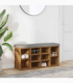 vidaXL Shoe Bench Artisan Oak 102x32x50 cm Engineered Wood