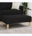 vidaXL Footstool Black 77x55x31 cm Fabric