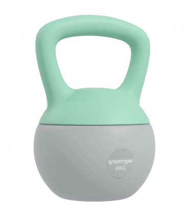 SPORTNOW 8KG Kettlebell with Soft Body and Non-Slip Handle, Grey and Green