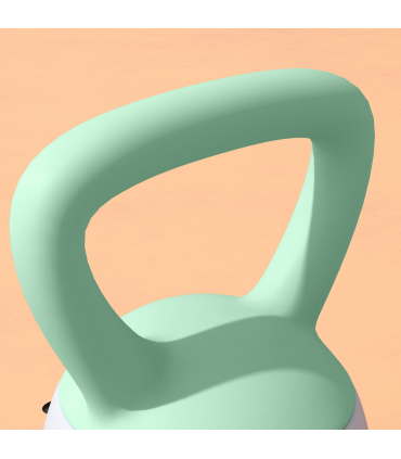 SPORTNOW 8KG Kettlebell with Soft Body and Non-Slip Handle, Grey and Green