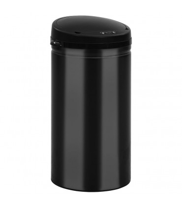 vidaXL Automatic Sensor Dustbin 50 L Carbon Steel Black