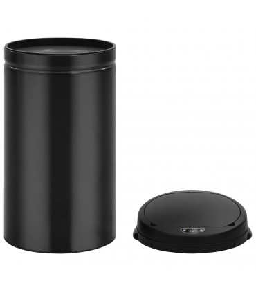 vidaXL Automatic Sensor Dustbin 50 L Carbon Steel Black