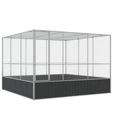 vidaXL Aviary Silver 311x307x212 cm Steel