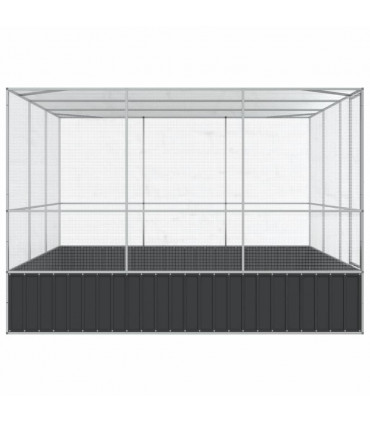 vidaXL Aviary Silver 311x307x212 cm Steel