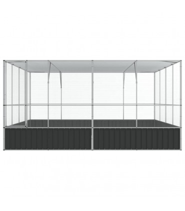 vidaXL Aviary Silver 418x414x212 cm Steel