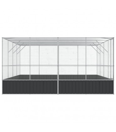 vidaXL Aviary Silver 418x414x212 cm Steel