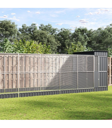 vidaXL Aviary with Extension Silver 1037x203x216 cm Steel
