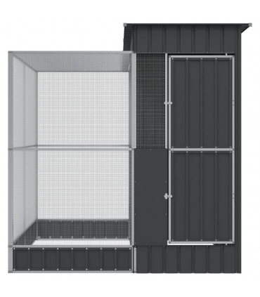 vidaXL Aviary with Extension Silver 209x203x216 cm Steel