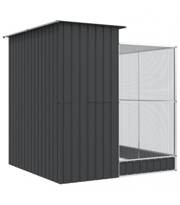vidaXL Aviary with Extension Silver 209x203x216 cm Steel