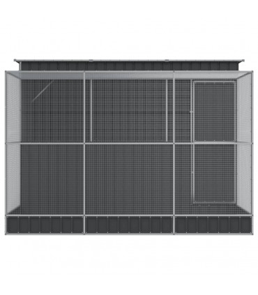 vidaXL Aviary with Extension Silver 290x303x216 cm Steel