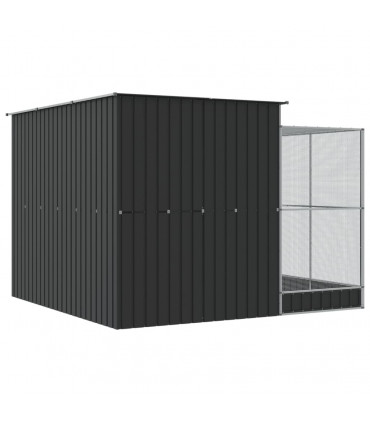 vidaXL Aviary with Extension Silver 290x303x216 cm Steel