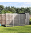 vidaXL Aviary with Extension Silver 416x203x216 cm Steel