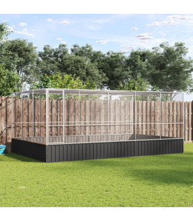 vidaXL Aviary with Extension Silver 518x307x212 cm Steel