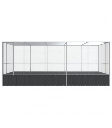 vidaXL Aviary with Extension Silver 518x307x212 cm Steel