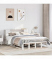 vidaXL Bookcase Bed without Mattress White 120x190 cm Small Double Solid Wood
