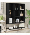 vidaXL Bookcase Black 102x30x141.5 cm Engineered Wood