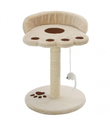 vidaXL Cat Tree with Sisal Scratching Post 40 cm Beige and Brown